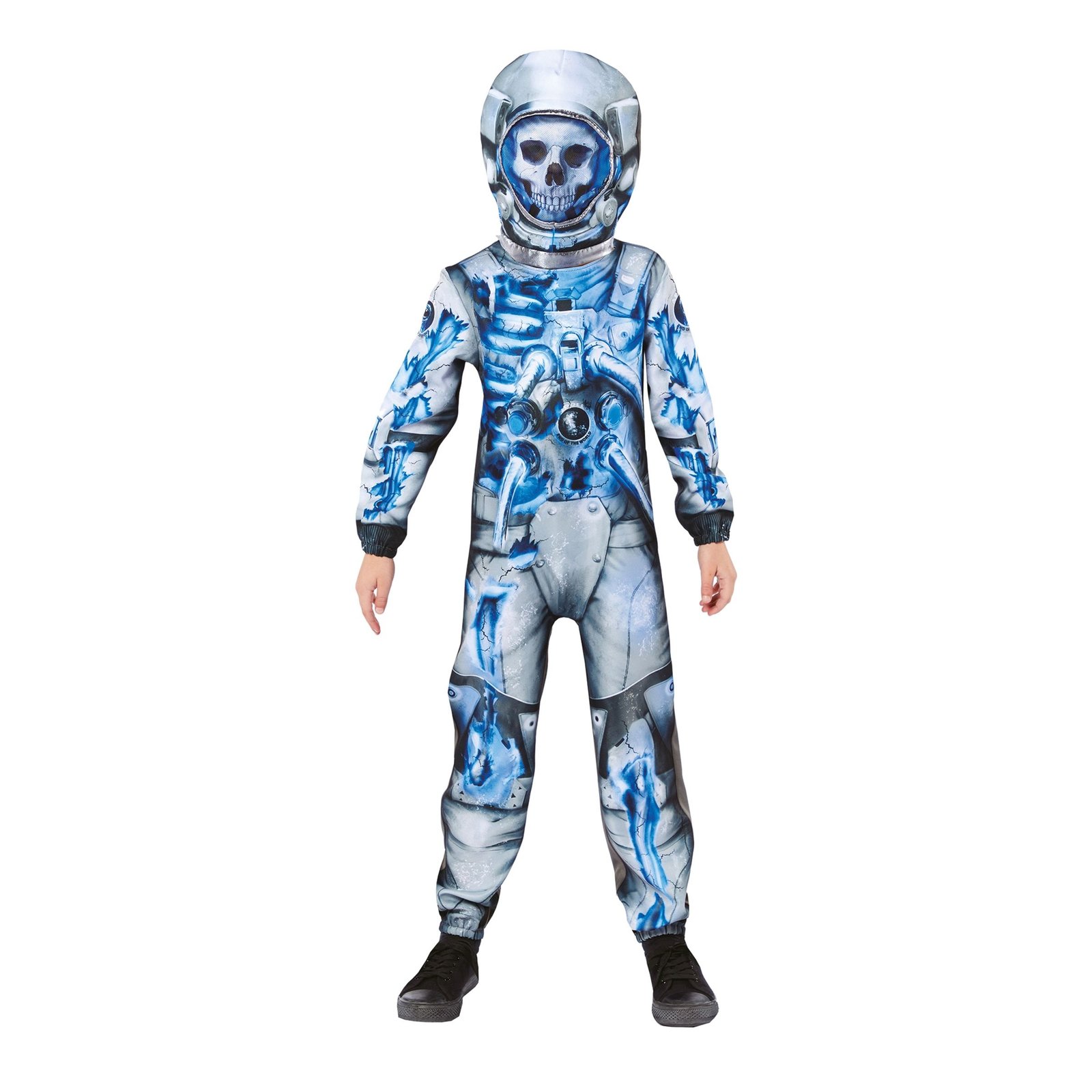 Astronaut Skelett Barn Maskeraddräkt - Small