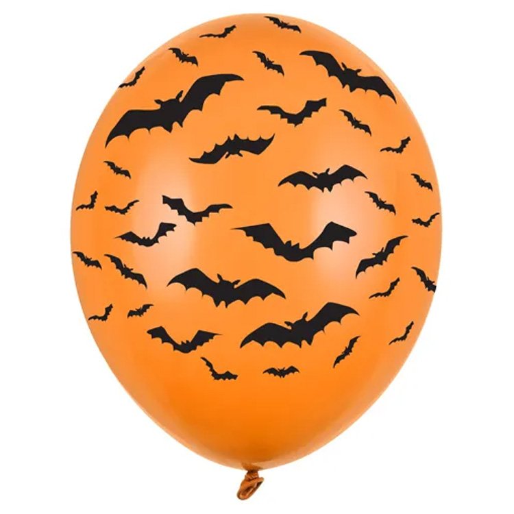 Ballonger Fladdermöss Orange 6-pack