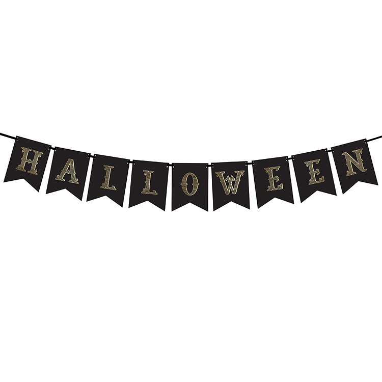Banderoll Svart Halloween 175cm