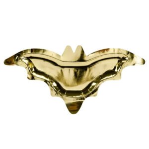 Fladdermus Papperstallrik Guld 6-pack