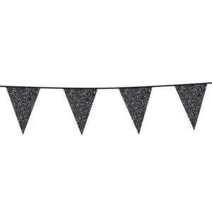 Flaggbanderoll Glitter Svart 6m