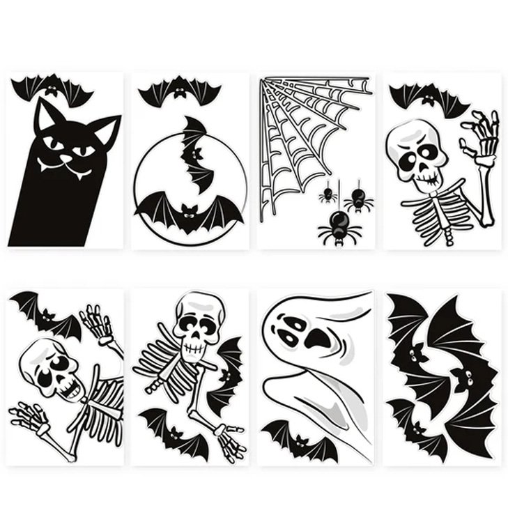 Halloween Fönsterklistermärken - Olika Motiv