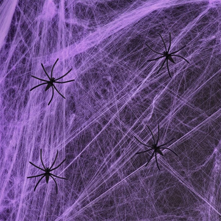 Halloween Spindelnät Lila 200g