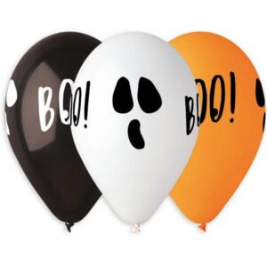 Halloweenballonger "Boo" 33cm 5-pack