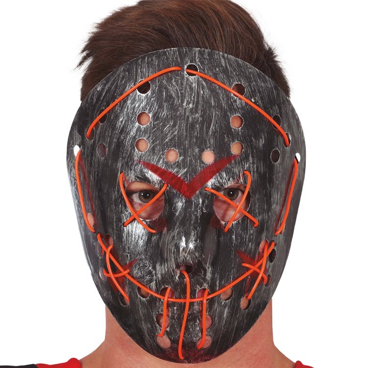 Halloweenmask Silver LED