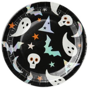 Halloweenspöke Papperstallrik 6-pack