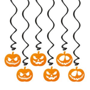 Hängande Dekoration Halloweenpumpor 6-pack