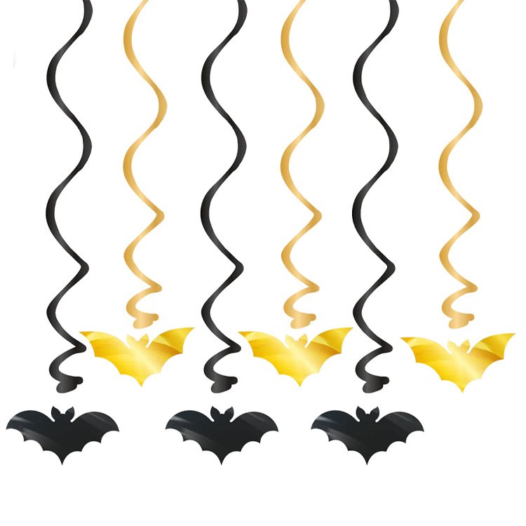 Hängande Dekorationer Fladdermöss 6-pack