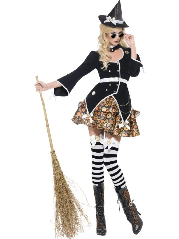 HET STEAMPUNK HÄXA MASKERADDRÄKT