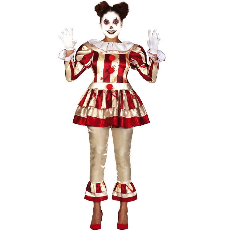 Mördarclown Maskeraddräkt Dam