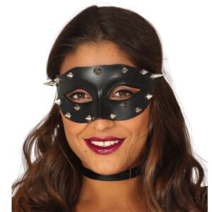 Ögonmask Svart Med Nitar