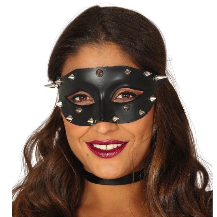 Ögonmask Svart Med Nitar