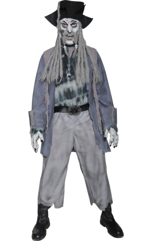 Piratzombie-spöke-dräkt herr