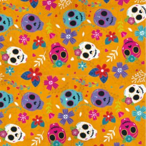 Servetter Day Of The Dead Orange 10-pack