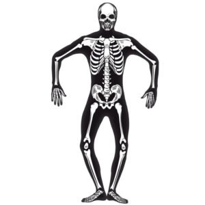 Skelett Second Skin Maskeraddräkt