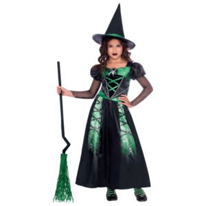 Spindelhäxa Halloweenklänning Barn 3-4 år