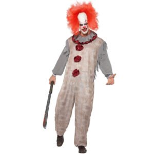 Vintage Clown Maskeraddräkt Grå