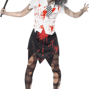 Zombie Kvinnlig Polis Maskeraddräkt
