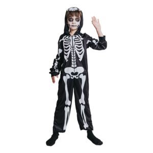 Skelett Jumpsuit Barn Maskeraddräkt - Large
